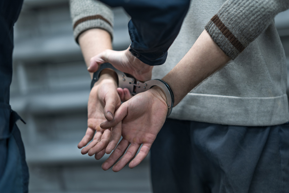 handcuffing the arrested person